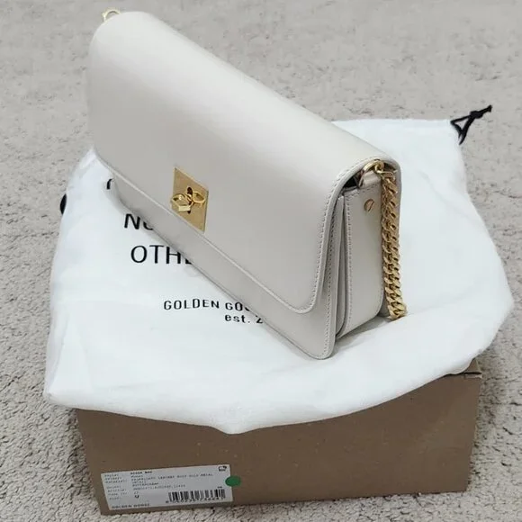 Golden Goose Gioia Bag in butter-colored boarded leather with gold details - Picture 7 of 10